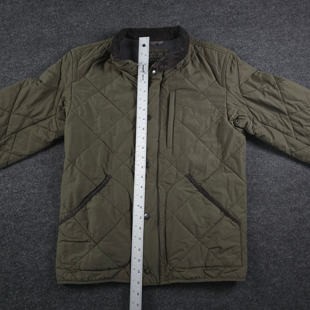 J Crew Sussex Jacket Green Quilted Puffer Military Surplus Coat Pockets Men's M - Picture 5 of 15